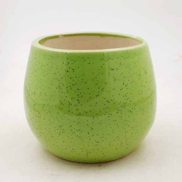 Green round pot