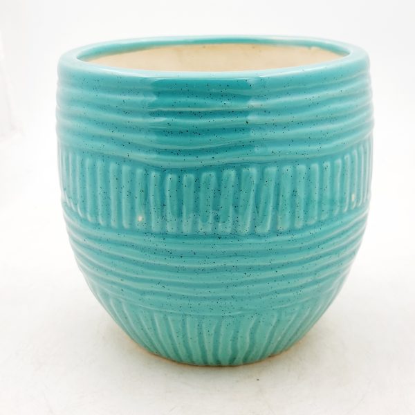 Blue pattern pot