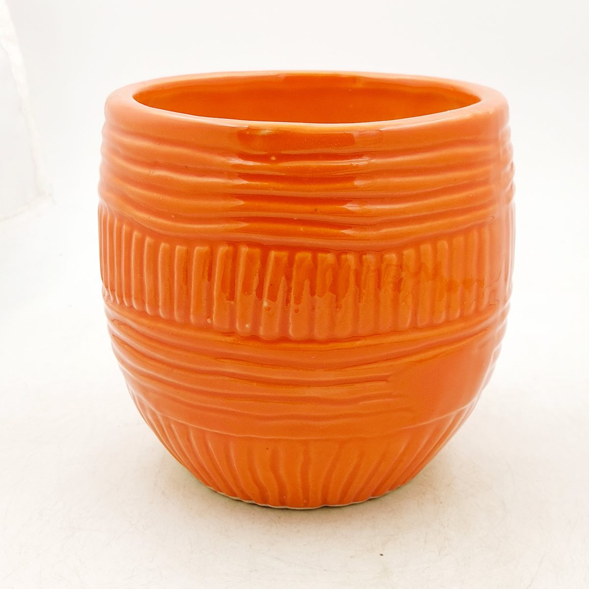 Ceramic orange pattern pot